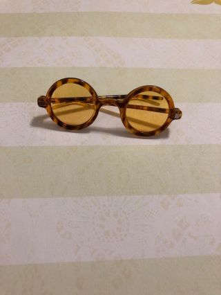 Rare American Girl Kit Sunglasses From 1934 Swimsuit Round Tortoiseshell Brown