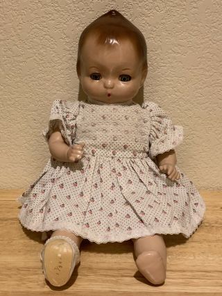 Vintage Antique Rare Htf 1937 Horsman Jeanie Doll 14 " Composition Cloth Baby