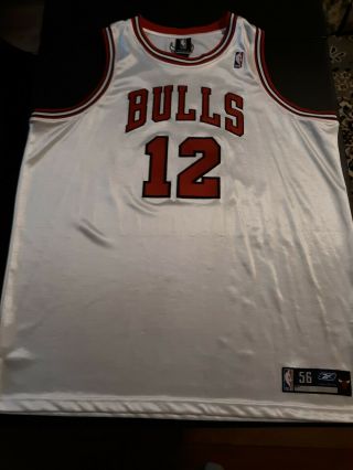 Rare Vintage Reebok Nba Chicago Bulls Kirk Hinrich Basketball Silky White Jersey