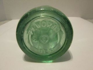 Ft Worth Texas,  Rare Vintage Green Glass Embossed Coca Cola Bottle 6 1/2 Oz