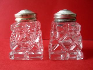 Pair David Andersen Silver & White Guilloche Enamel Salt / Pepper Shakers