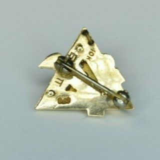 RARE Antique ALPHA GAMMA DELTA 10K SOLID GOLD SEED PEARL SORORITY PIN 3
