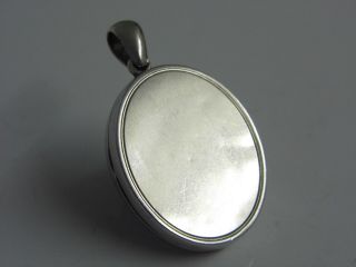 A Fine Antique Victorian Solid Sterling Silver Double Photo Locket Pendant