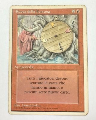 Mtg Wheel Of Fortune Fourth Edition Hp Italian Magic The Gathering 4th