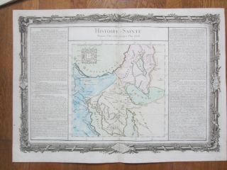 Mornas Atlas Large Decorative Map Israelites Red Sea Canaan Desert - 1762