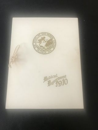 1910 Starling Medical College Ohio State University Graduation Booklet