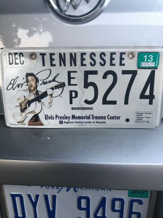 Tennessee License Plate (elvis Pressley Memorial Trauma Center) Ep5274 Rare