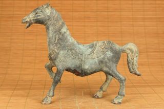 Big Chinese Old Bronze Hand Carved Horse Statue Collectable Ornament