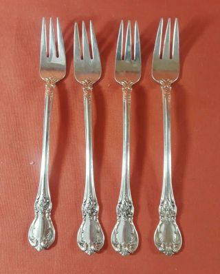 Set 4 Towle Old Master Sterling Silver Seafood/cocktail Forks