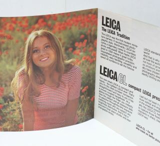 Leitz Wetzlar Leica CL Rangefinder Camera Sales Brochure 1970s / RARE 3
