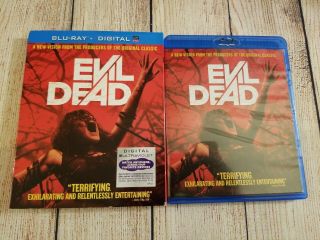 Evil Dead (blu - Ray,  2013) W/ Rare Oop Slipcover.  Horror Jane Levy