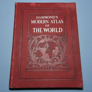 1911 Pre Ww1 Modern Atlas Of The World - C.  S.  Hammond Ny