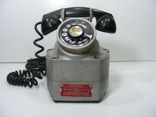 Rare Crouse - Hinds Rotary Telephone For Hazardous Locations,  Explosion Proof