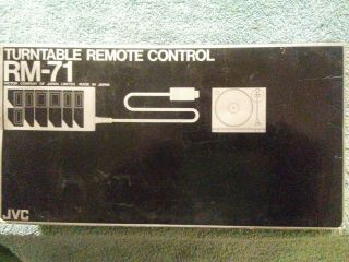 Rare Vintage Jvc Rm - 71 Remote Control,  For A Jvc L - F71 Or L - F77 Jvc Turntable