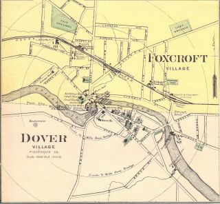 1888 Dover - Foxcroft,  Maine Colby Atlas Map W/ Place Names