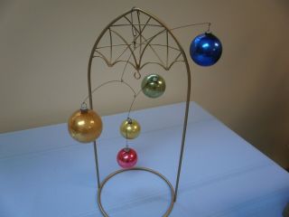 Rare Vtg Christmas Hanging Mobile Ornament Tree Glass Balls Fine Quality Jis.  Z