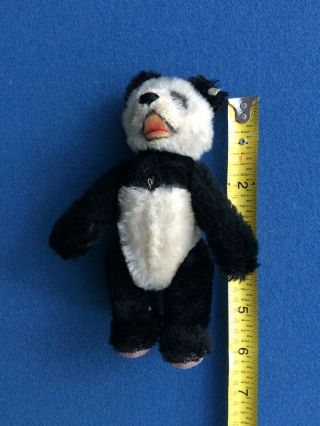 Rare Vintage Steiff Panda Bear Mohair Fully Jointed Stands On Own