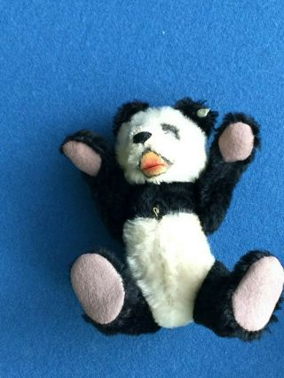 Rare Vintage Steiff Panda Bear Mohair Fully Jointed Stands On OWN 2
