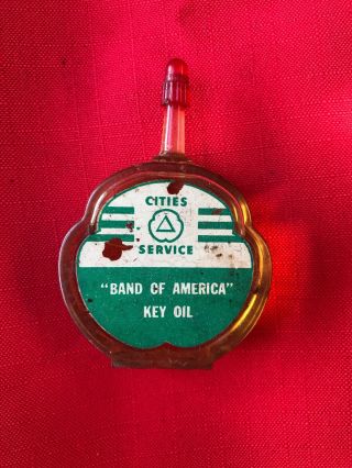 Rare Vintage Cities Service " Cloverleaf " Key Oil.  Band Of America.