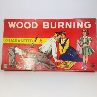 Vintage 1950’s Atf Wood Burning Wonder Set Made In U.  S.  A.  Rare Collectors Item