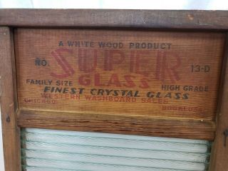 Antique Crystal Glass Washboard Western Washboard Sales Chicago 13 - D
