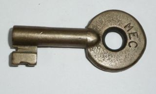 Antique Adlake Mec Hollow Barrel Brass Key