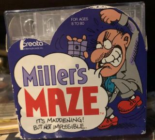 Rare 1980s Miller’s Maze Creata International Robert Miller 3d Cube Puzzle Toy