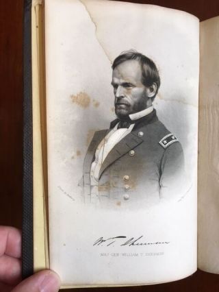 Rare 1865 Major General William Sherman & His Campaigns,  Civil War,  Chicago Imp.