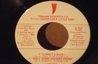 Cousin Lee & Little Hank Tornado 157 Rare Custom Bluegrass Bop Rockabilly Top M -