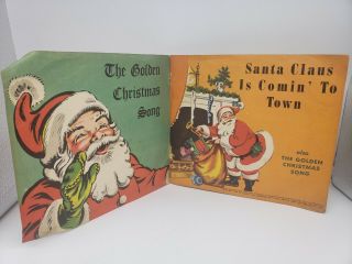 RARE VINTAGE 1950 ' s RECORD 45 RPM LITTLE GOLDEN CHRISTMAS ALBUM 4 RECORDS FROSTY 3