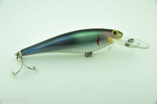 Vintage Bagley Db06 Minnow Antique Fishing Lure In Crippled Shad Et26