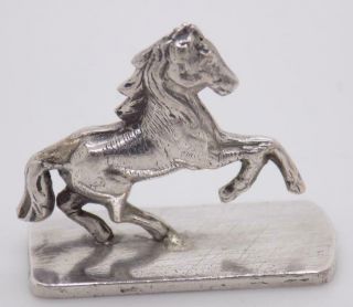 Vintage Solid Silver Italian Made Dollhouse Horse Figurine Stamped Miniature