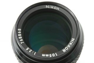 Rare！【MINT】Nikon Ai Converted Nikkor 105mm F2.  5 MF Prime Ai Lens from Japan 2337 2