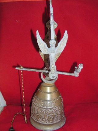 Vintage Antique Brass Bell Hanging Bell - Vocem Meam Audit Oui Me Tangit