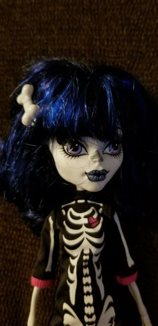 Monster High Create a Monster Skeleton add on torso Mattel Rare Dark Blue Hair 2