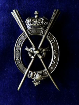 Cross - Belt Metal Badge For The Royal Company Of Archers - Rare.