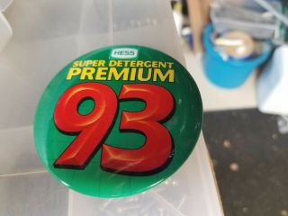 Hess 1993 Detergent Premium 93 Gas Attendants Button Rare Button