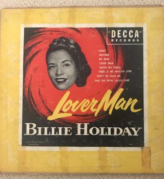Billie Holiday - Lover Man Rare 10 Vinyl Lp 1951 Decca Records Dl 5345 Jazz Gem