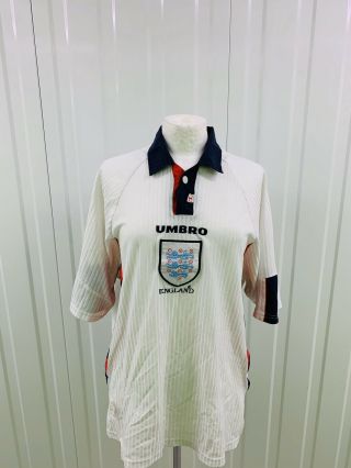 England Football Home Footbal Shirt 1998 Vintage France 98 Retro Xxl Mens Rare