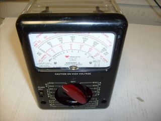 Rare See Thru Triplett Model 630 Type 4 Classic Analog Voltmeter With Clear Back