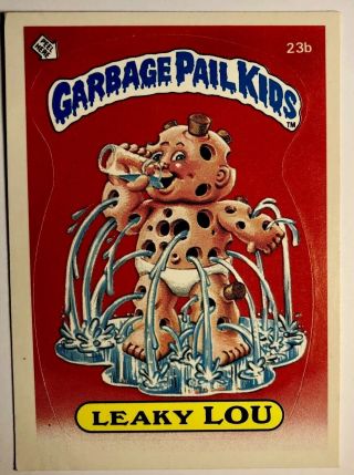 Rare 1985 Garbage Pail Kids Series 1 Leaky Lou 23b