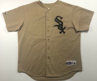 Vintage Rare Made In Usa Majestic Gold Chicago White Sox Jersey Size Xl 90’s