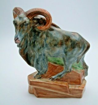 Rare Wedgwood & Co.  Mountain Goat / Ram Figurine By Roy Smith - Perfect