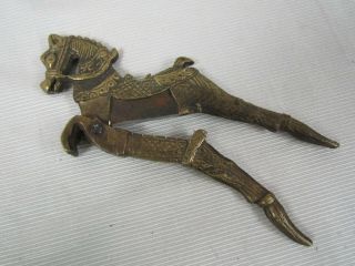 Antique Edwardian Solid Brass/bronze Figural Horse Cigar Tobacco Cutter Sharp