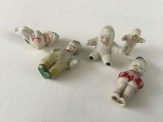 Antique Bisque Porcelain Snow Baby,  Christmas Cake Toppers Tree Ornaments