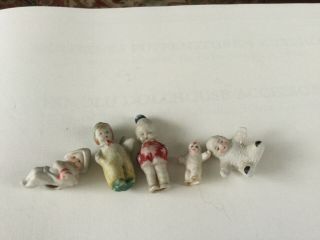 ANTIQUE BISQUE PORCELAIN SNOW BABY,  CHRISTMAS CAKE TOPPERS TREE ORNAMENTS 3