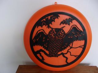 Vintage Union Halloween Owl With Bats Blow Mold Rare And Huge