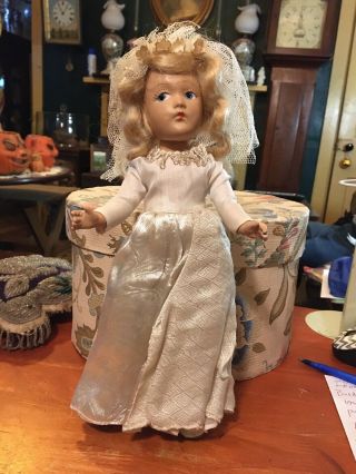 All 11” All Composition Bride Doll - Unmarked