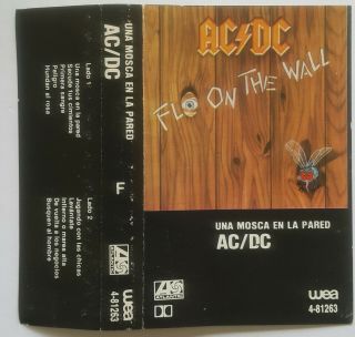 Ac/dc - Una Mosca En La Pared - Rare Argentina Cassette