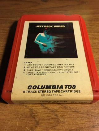 Jeff Beck Wired Vintage Rare (canada) 8 Track Tape Late Nite Bargain